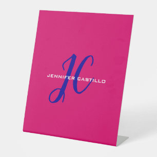 Signe De Table Script de calligraphie professionnelle Monogramme 
