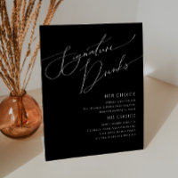 Script minimal Whimsical | Black Signature Boisson