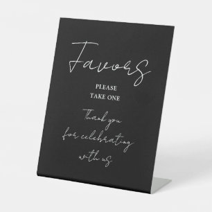 Signe De Table Script minimaliste Moderne Noir Et Blanc Favorisan
