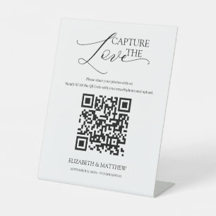 Signe De Table Script moderne Capturer l'amour avec le code QR