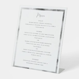 Signe De Table Script officiel du cadre noir et Marbre blanc