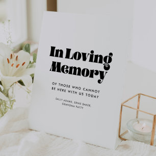 Signe De Table Script Retro vintage En Mariage Mémoire D'Amour