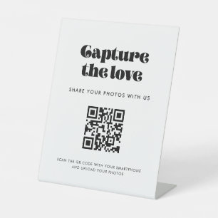 Signe De Table Script vintage Retro Capturer l'amour