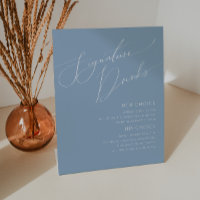 Script Whimsical | Boissons Dusty Blue Signature