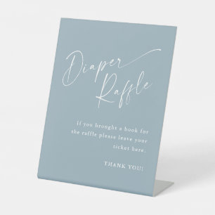 Signe De Table Scripts Boys Baby shower Déchets Raffle