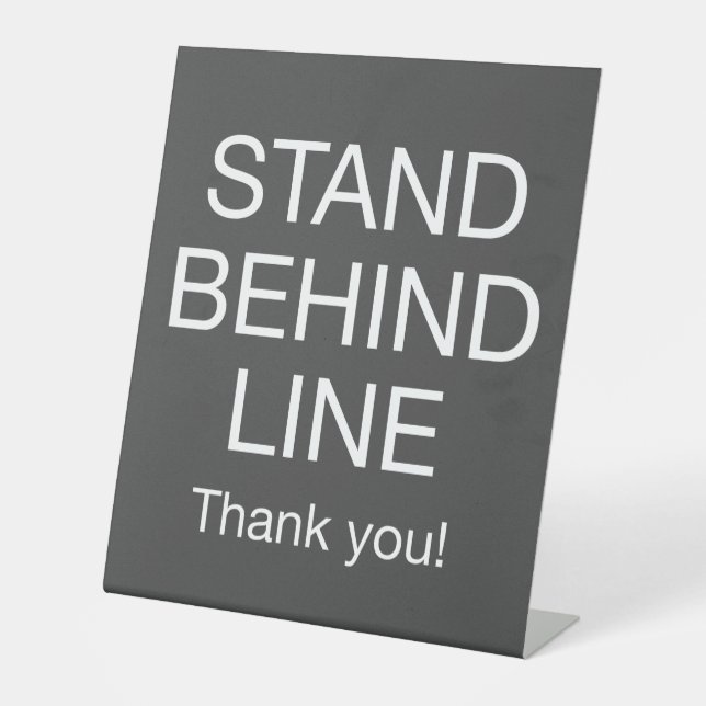 Signe De Table Se tenir derrière la ligne (Recto)
