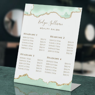 Signe De Table Seafoam Green Agate Beauté Salon Tarifs