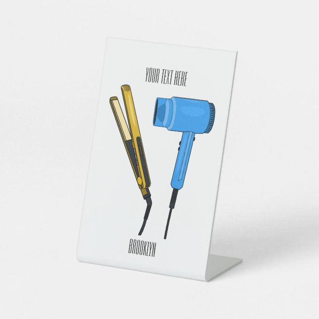 Signe De Table Sèche-cheveux & lisseuse-cheveux illustration (Recto)