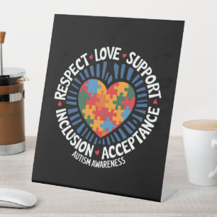 Signe De Table Sensibilisation sur l'autisme Respect autistique A
