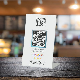 Signe De Table Serveur Google avec code QR
