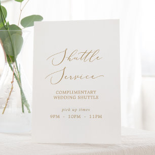 Signe De Table Service de navette Mariage de calligraphie or Deli