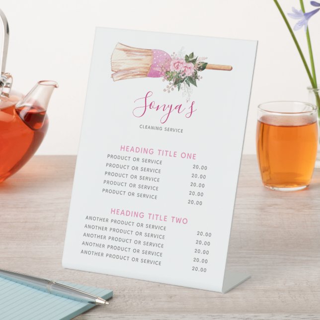 Signe De Table Service De Nettoyage Chambre Moderne (In SItu)