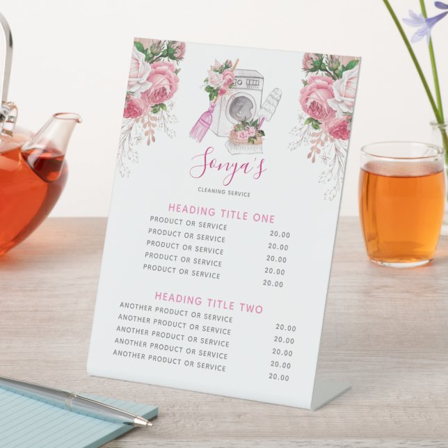 Signe De Table Service de nettoyage Entreprise moderne (In SItu)