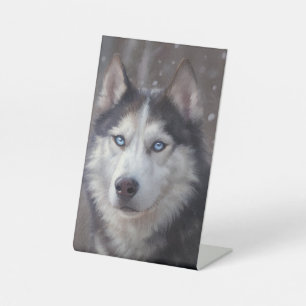 Signe De Table Sibérie Husky Winter