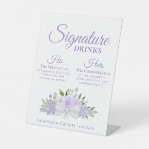 Signe De Table Signature Boissons Lavender Roses & Blossoms Maria