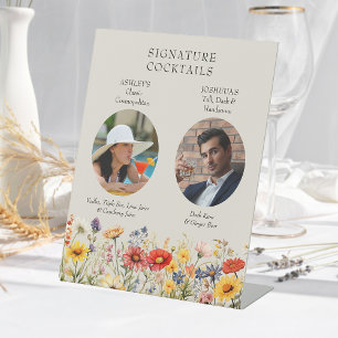 Signe De Table Signature Cocktails Rustique Fleur sauvage Mariage