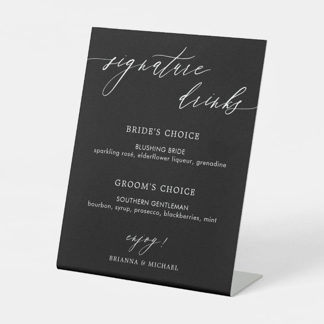 Signe De Table Signature de calligraphie simple et élégante Boiss (Recto)