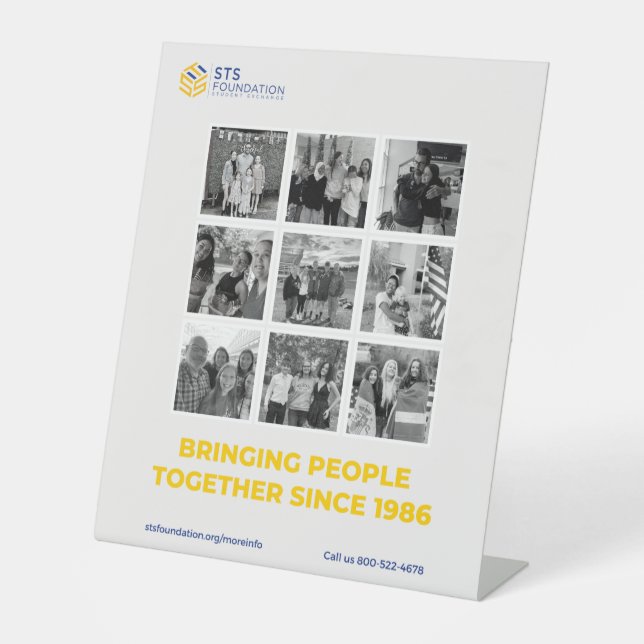 Signe De Table Signature de la Fondation STS Rassembler les gens (Recto)