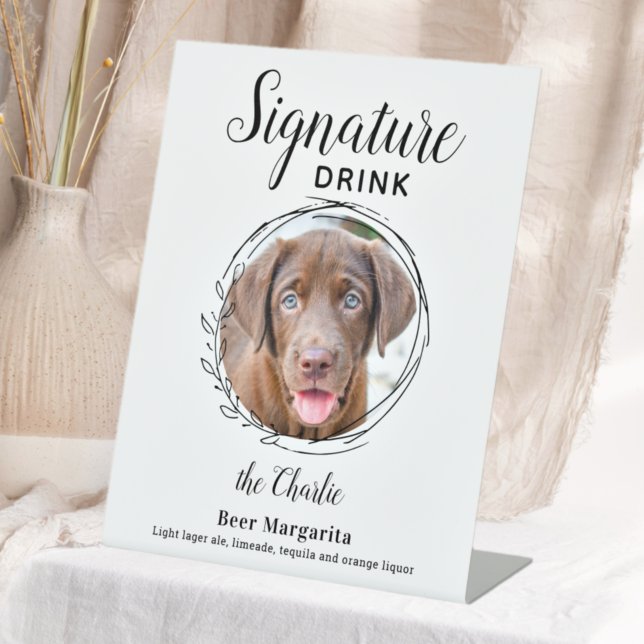 Signe De Table Signature personnalisée Boire Barre de chien Anima (Créateur téléchargé)