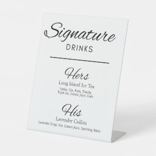 Signe De Table Signet Mariage de boisson signature