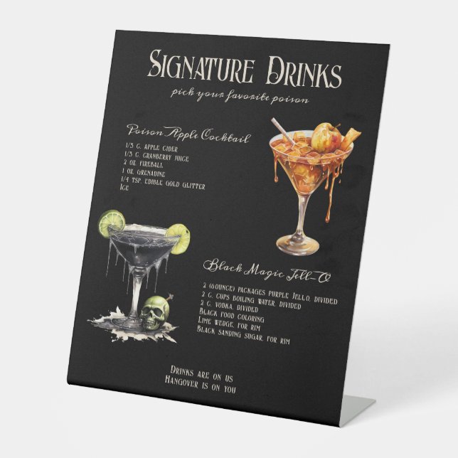 Signe De Table Signet signature Whimsigoth Mariage gothique Boiss (Recto)