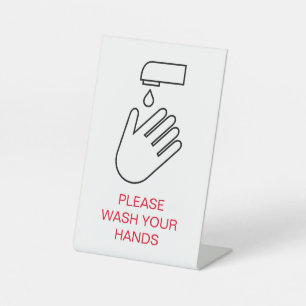Signe De Table S'Il Vous Plaît Laver Vos Mains Avis Hygiène