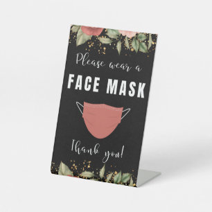 Signe De Table S'il vous plaît porter un Masque Visage Entreprise