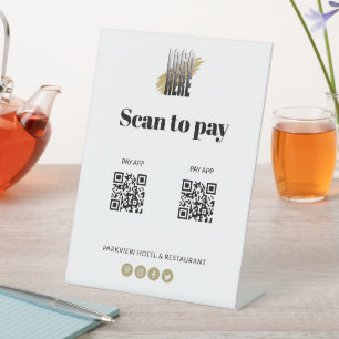 Signe De Table Simple analyse du logo pour payer 2 codes QR Appli