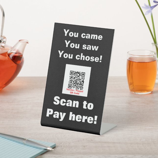 Signe De Table Simple Black Funny Business Scan pour payer le cod (In SItu)