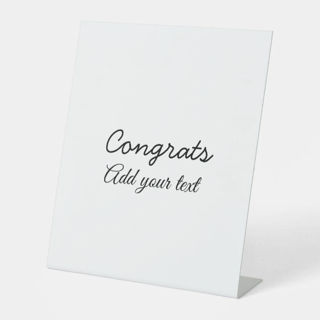 Signe De Table Simple congratulation graduation add your (Recto)