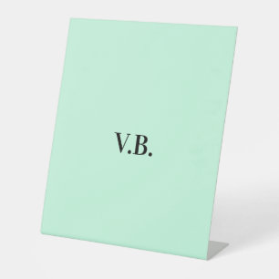 Signe De Table Simple couleur solide ajouter le nom du texte mono