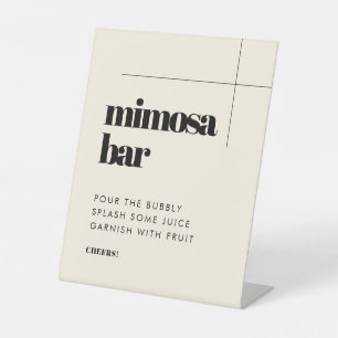 Signe De Table Simple, élégant et chic mariage bar Mimosa