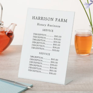 Signe De Table Simple Entreprise Agricole de Miel
