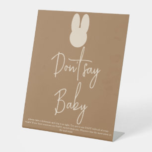 Signe De Table Simple Lapin N'écrivez pas bébé