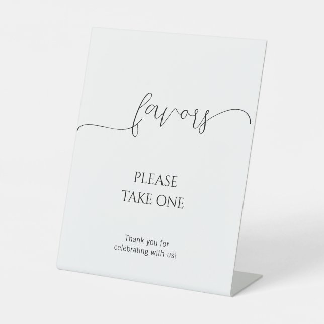 Signe De Table Simple minimal Script Wedding Favor (Recto)
