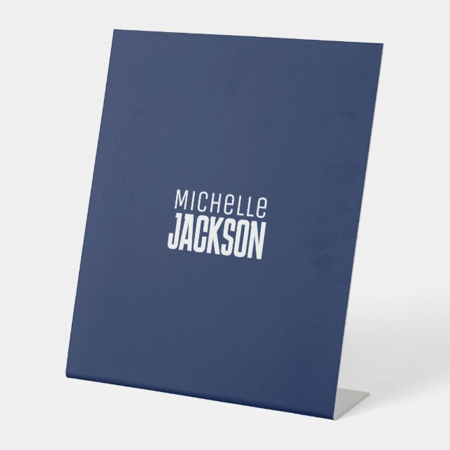 Signe De Table Simple minimaliste Moderne Votre Nom Message (Recto)