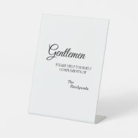 Simple Noir Blanc Calligraphie Gentlemen Salle de