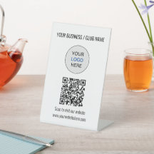 Simple QR Code Logo Site Web Piédestal