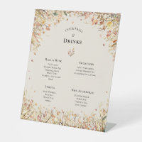 Simple Rustic Fall Beige Mariage Menu Boissons