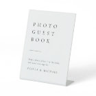 Simply Elegant Modern Mariage Photo Livre d'invité