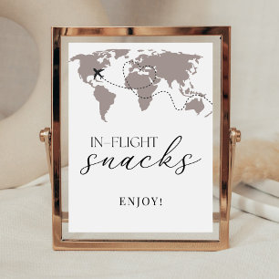 Signe De Table Snacks en vol Baby shower d'avion Table des alimen