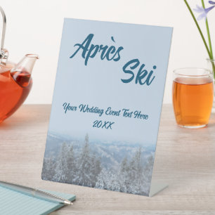 Signe De Table Snowy Mountain Forest Apres Ski Mariage Event