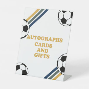 Signe De Table Soccer Anniversaire Autographes