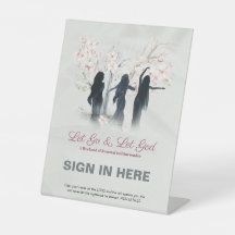 Soft Pink Blossom Women's Church Retreat Sign In