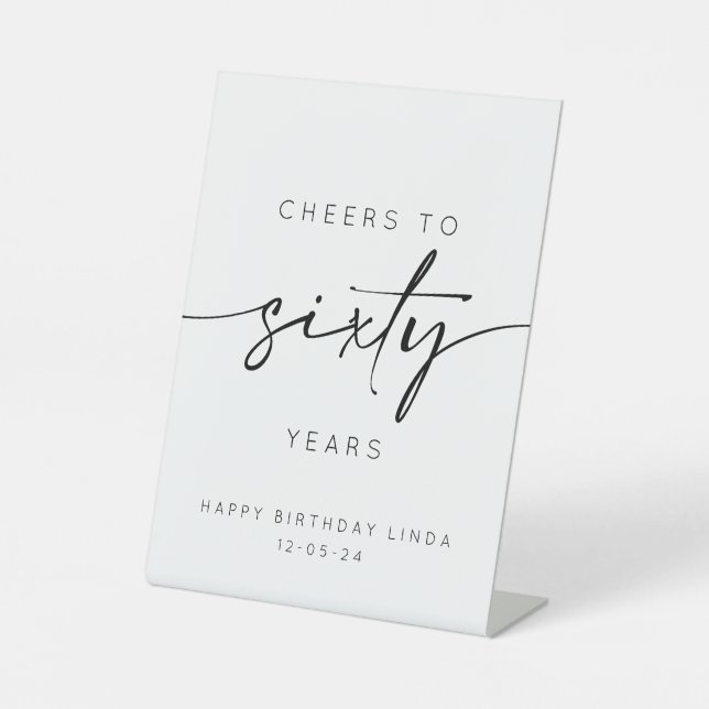 Signe De Table Soixante ans 60e anniversaire (Recto)