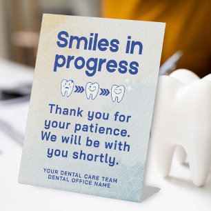Signe De Table Sourires de cabinet dentaire moderne Dents Message