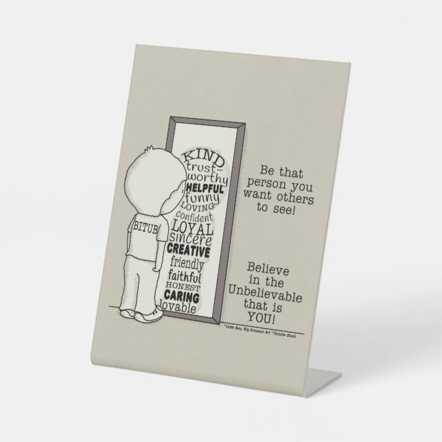 Signe De Table Soyez cette personne (Recto)