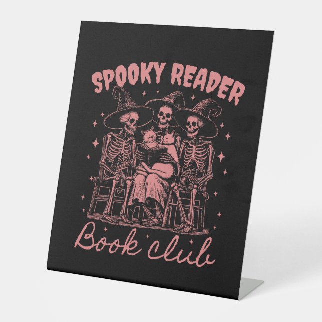 Signe De Table Spooky Reader Book Club D Red (Recto)