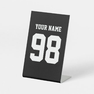 Signe De Table Sports Nom personnalisé Numéro Signal piédestal