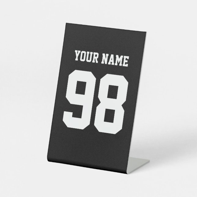 Signe De Table Sports Nom personnalisé Numéro Signal piédestal (Recto)